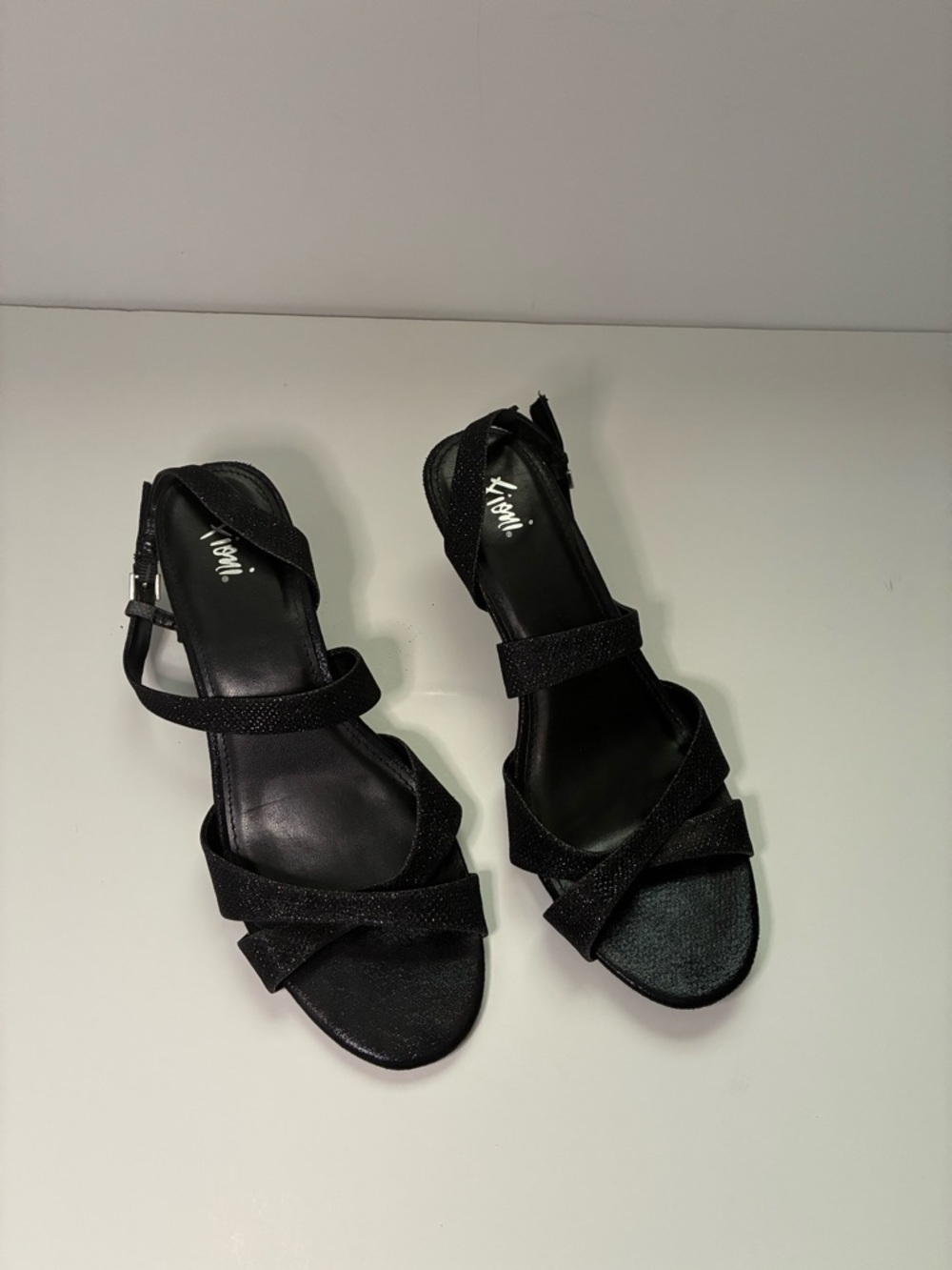Black Strappy Women's Dress Sandals